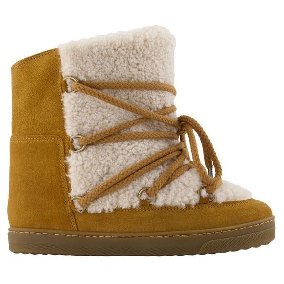 Nowles Gf Ankle Boots - Isabel Marant - Fur - White - Picture 1 of 2